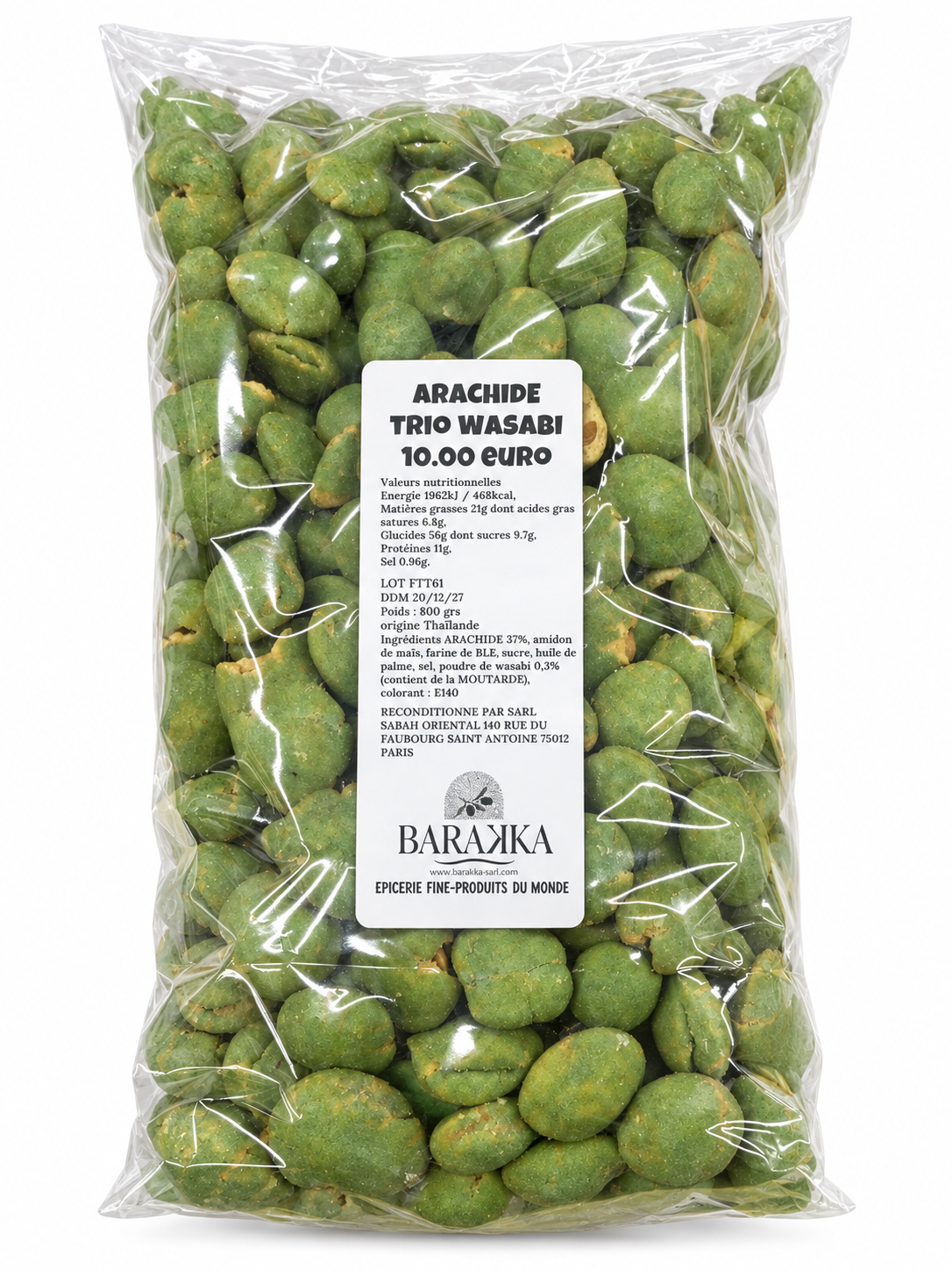 Arachides Enrobées Wasabi - 800g