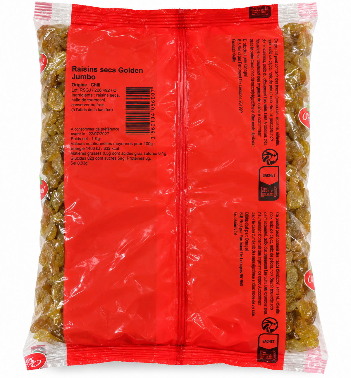 Raisins Secs Jumbo 1 kg - Oregal - Epicerie Barakka