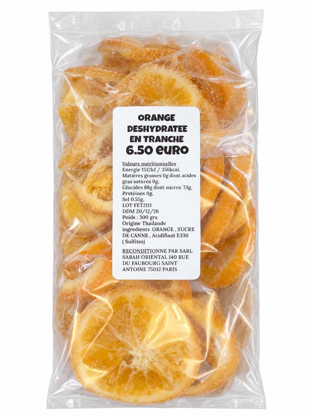 Orange Déshydratée en Tranches 300g – Thaïlande - Epicerie Barakka