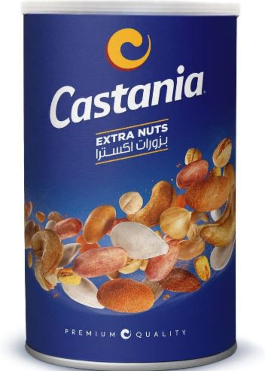 Castania Extra Nuts – Mélange de fruits secs sélectionnés blue tin 450g