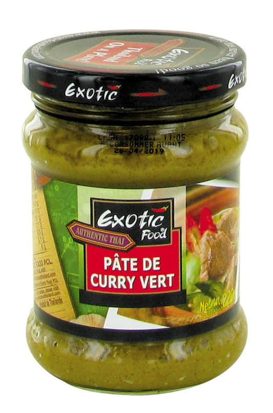Pâte de Curry Vert – Exotic Food – 220 g