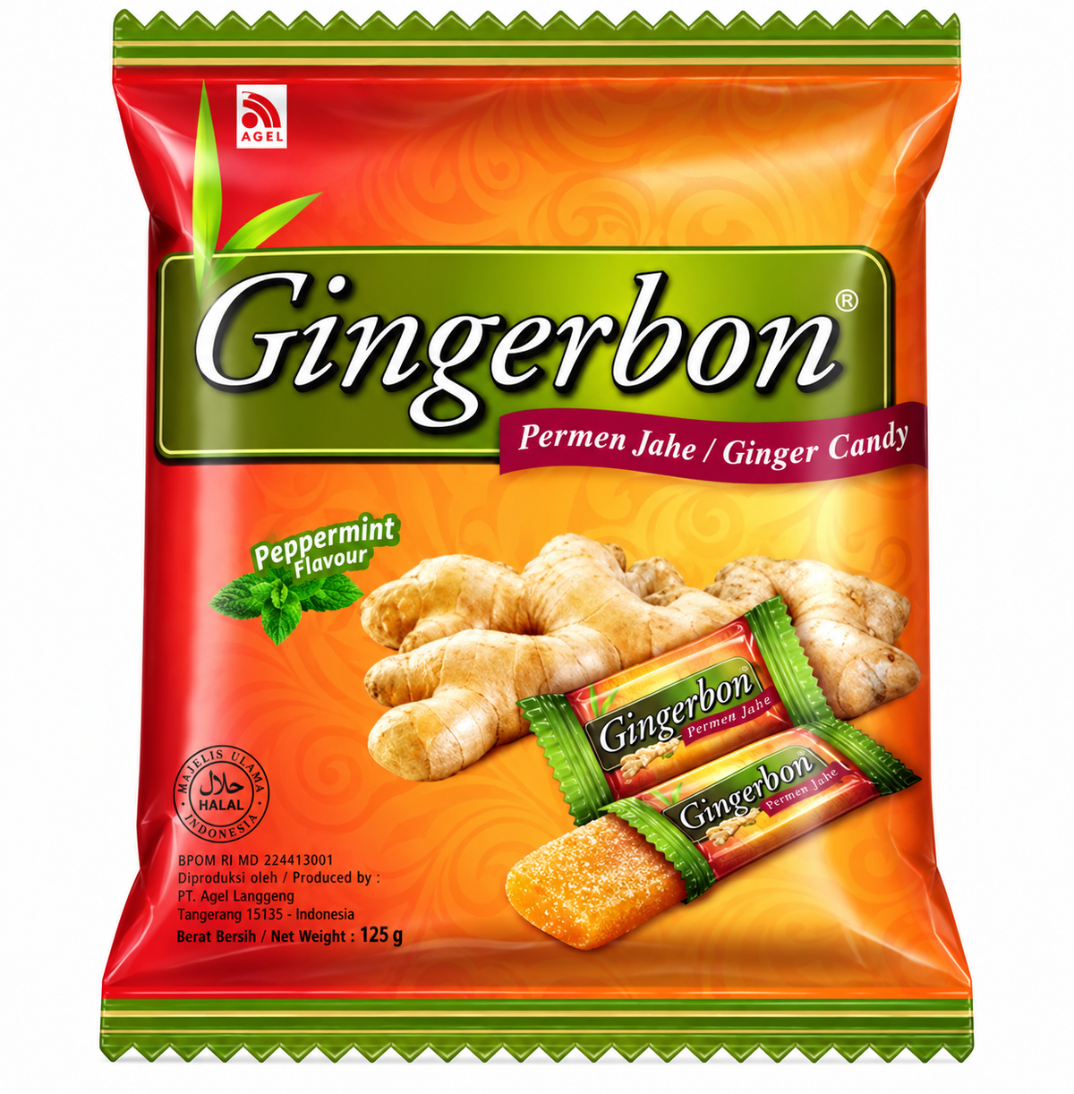 Bonbons au gingembre et à la menthe 125 g – Gingerbon