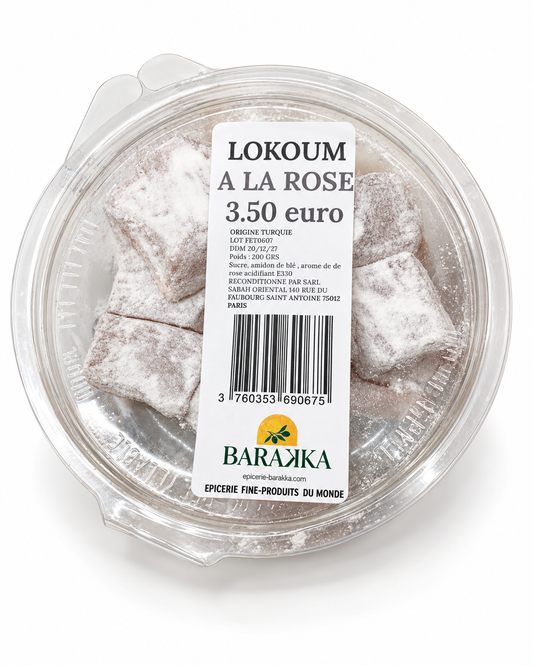Lokoum à la rose 200g - Epicerie Barakka