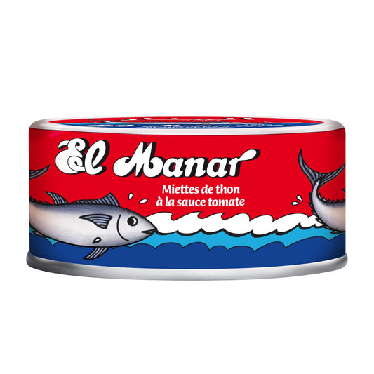 Miettes de thon à la sauce tomate 85 g - El Manar - Epicerie Barakka