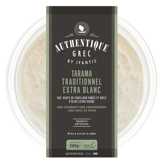 Tarama traditionnel extra blanc 200 g - Authentic Grec