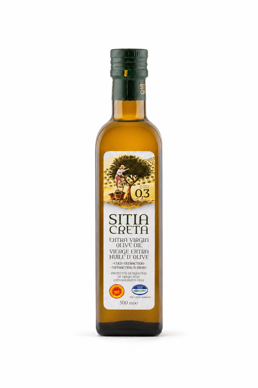 Huile d’Olive Extra Vierge 0.3% 500ml – Sitia - Epicerie Barakka