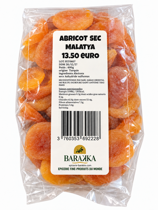 Abricot Sec Jumbo Malatya Turquie 600 g – Épicerie Barakka