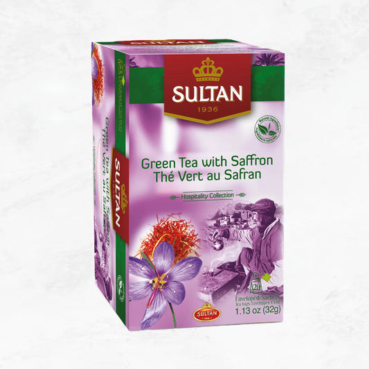 Thé Vert au Safran 20 sachets - Sultan - Epicerie Barakka