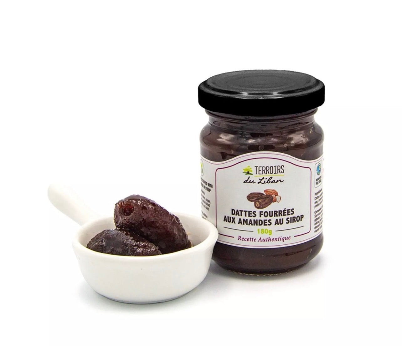 Dattes Fourrées aux Amandes au Sirop 180 g - Terroirs du Liban - Epicerie Barakka