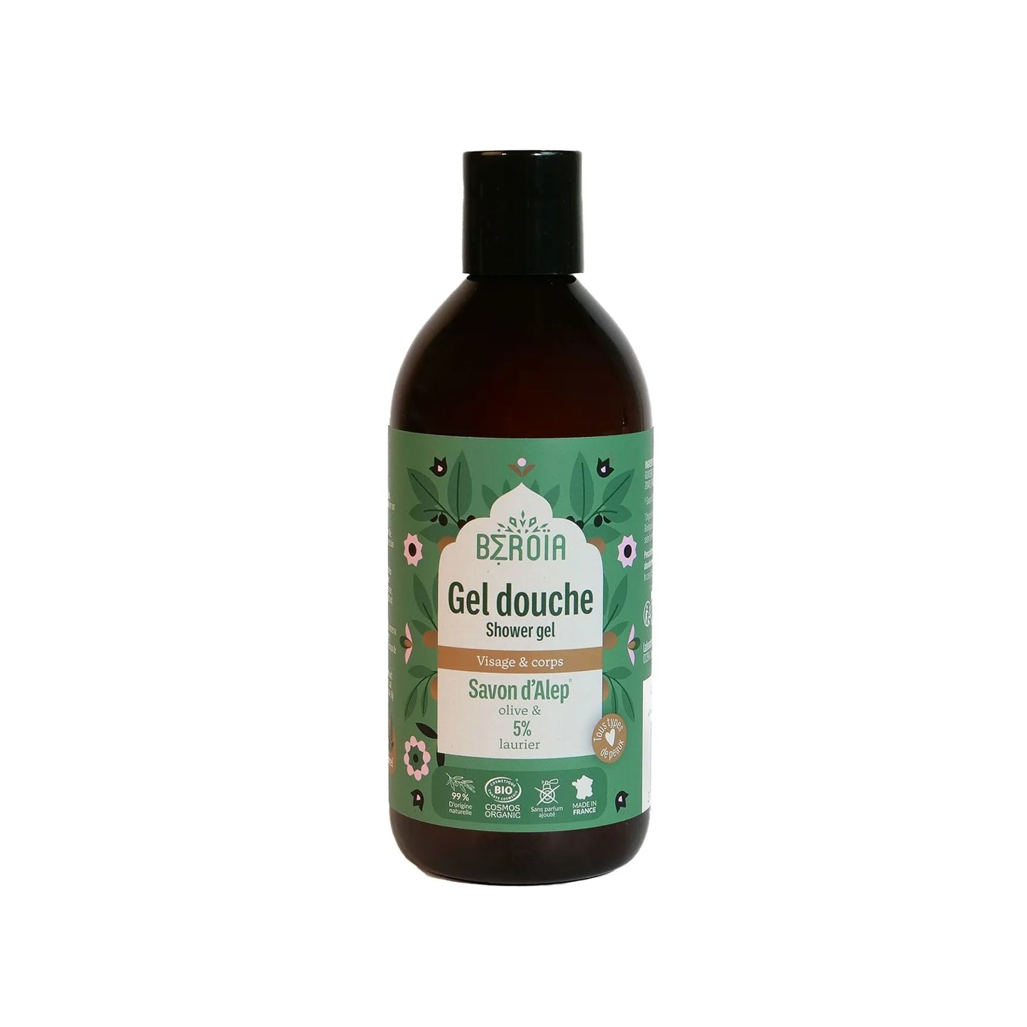 Gel douche au savon d’Alep 5 % laurier 300 ml - Beroïa