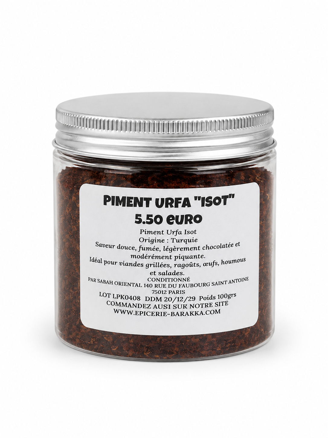 Piment d’Urfa Isot – Flocons de piment Turc – 100 g - Epicerie Barakka