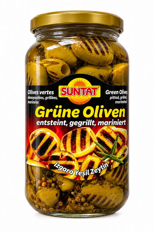 Olives grillées dénoyautées 750g – Suntat