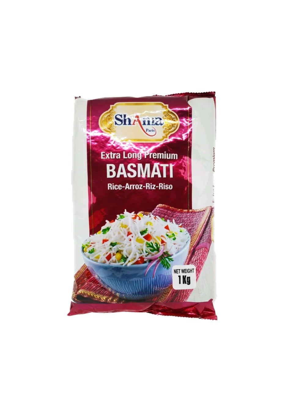 Riz Basmati Extra Long Premium 1 kg – Shama - Epicerie Barakka