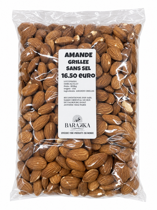 Amande grillée sans sel USA 800 g – Épicerie Barakka