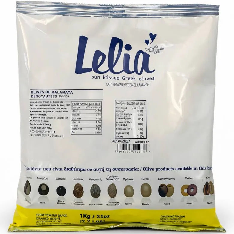 Olive Kalamata dénoyautée 1 kg - Lelia