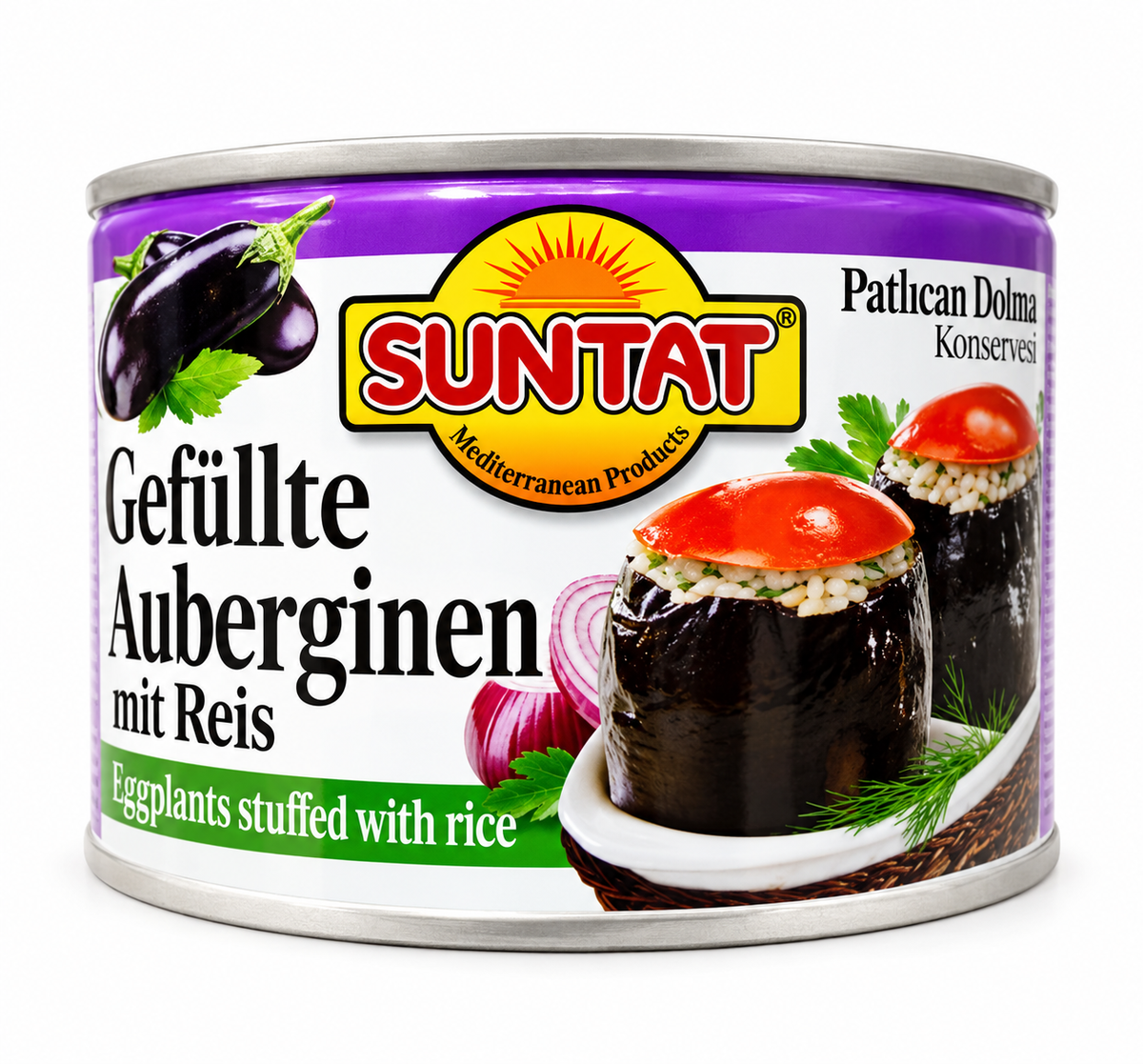 Aubergines farcies au riz 350g - Suntat