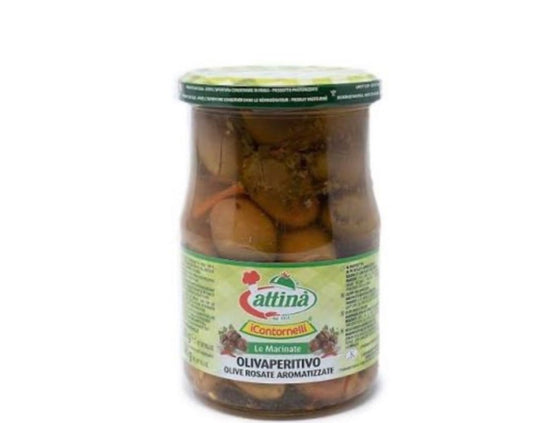 Olivaperitivo (olives rosées aromatisées) 270 g Italie - ATTINA&FORTI