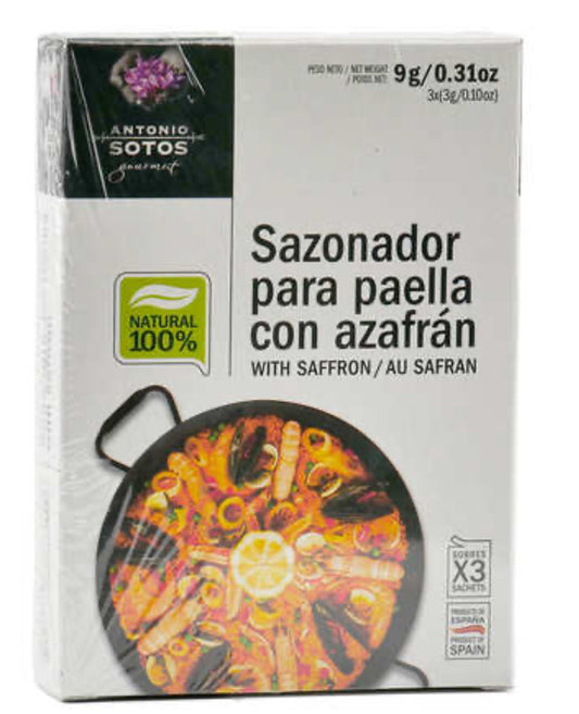 Assaisonnement d’épices à Paella avec Safran 9g - Epicerie Barakka
