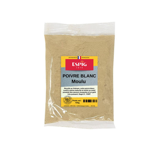 Poivre blanc moulu 100 g - Espig