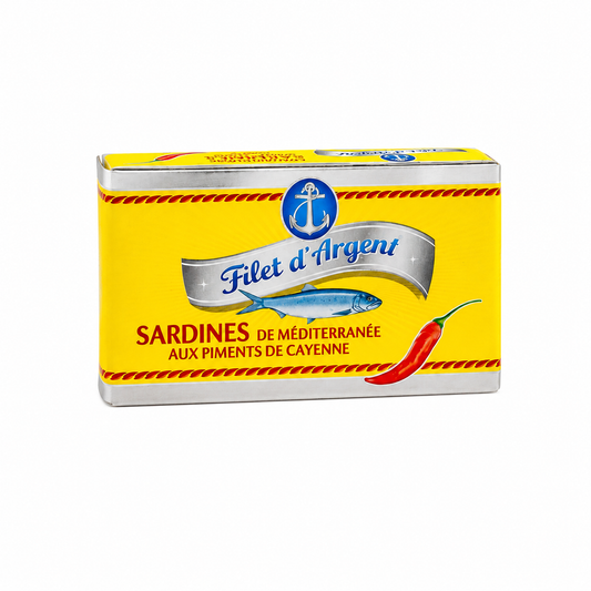 Sardines aux piments de Cayenne de Tunisie 125 g - Filet d’Argent