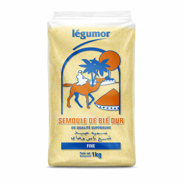 Semoule de blé dur fine  - 1 kg Legumor - Epicerie Barakka