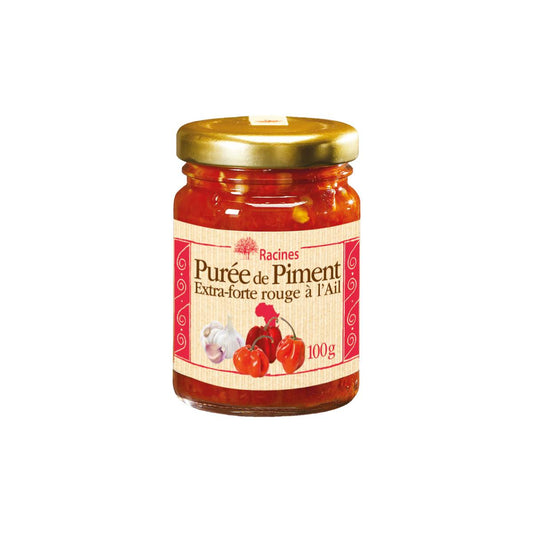Purée de Piment Extra-Forte Rouge à l’Ail 100g – Racines - Epicerie Barakka