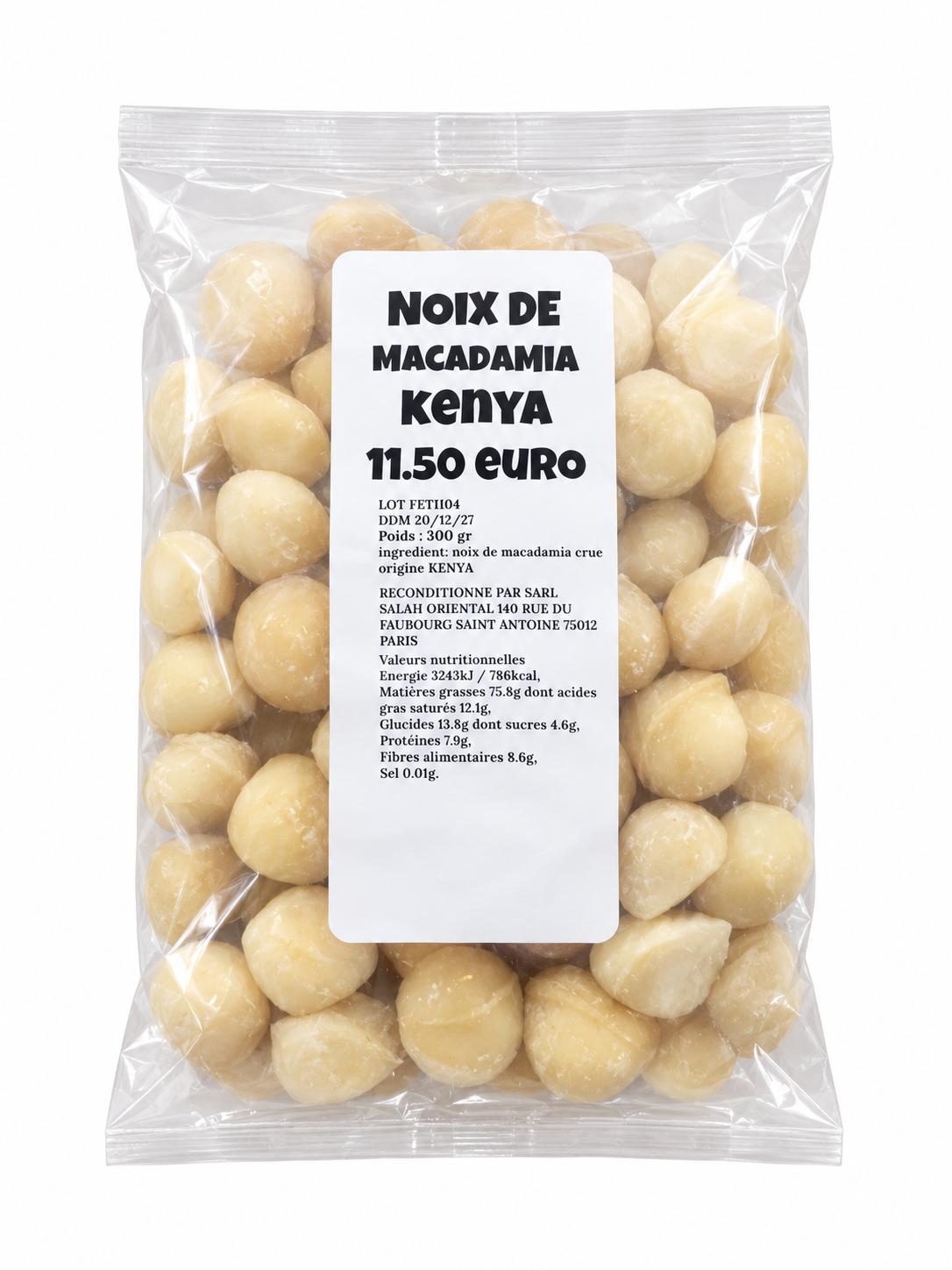 Noix De Macadamia Crue 300g - Kenya - Epicerie Barakka
