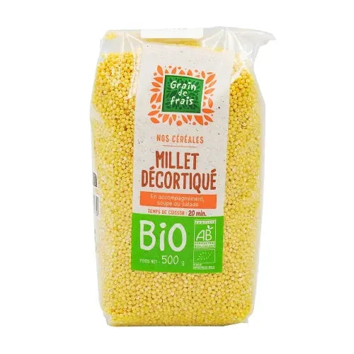 Millet décortiqué bio 500 g - Grain Frais