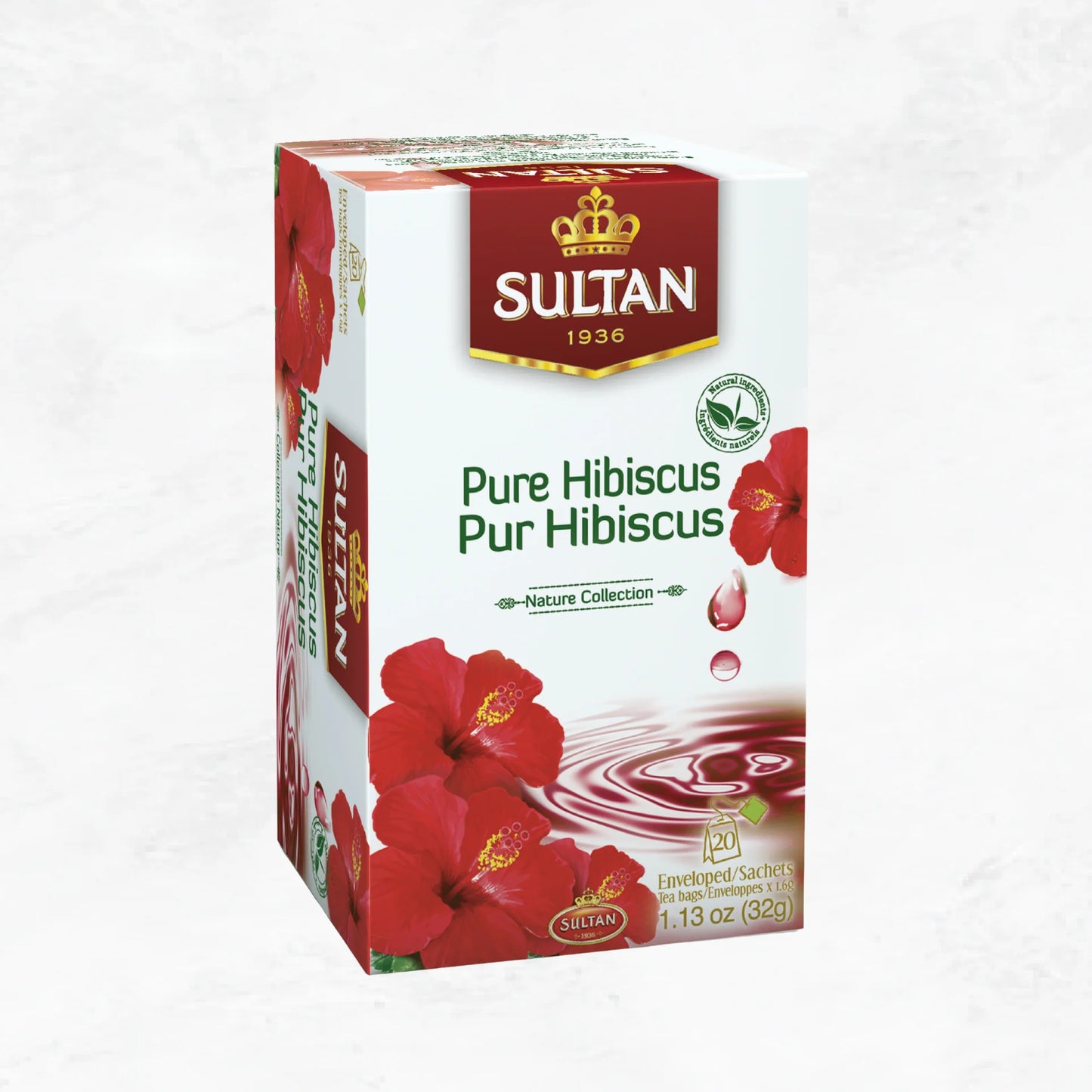 Infusion Hibiscus Pur 20 sachets - Sultan - Epicerie Barakka