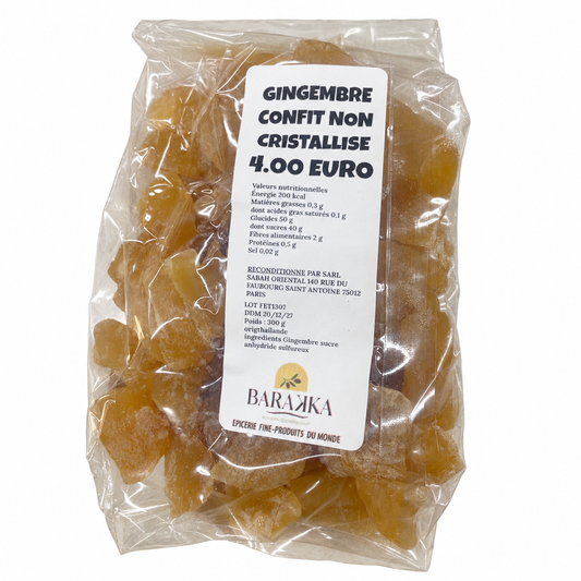 Gingembre confit en cube non cristallisées 300 g – Épicerie Barakka