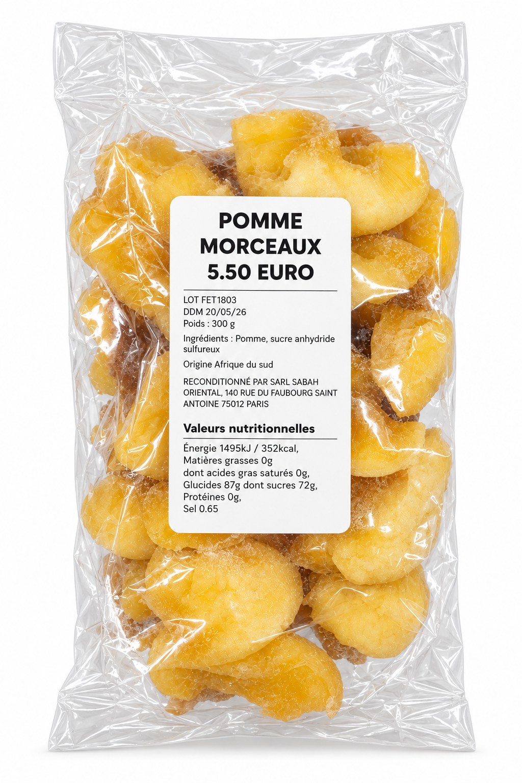 Pommes Séchées en Morceaux 300 g – Épicerie Barakka