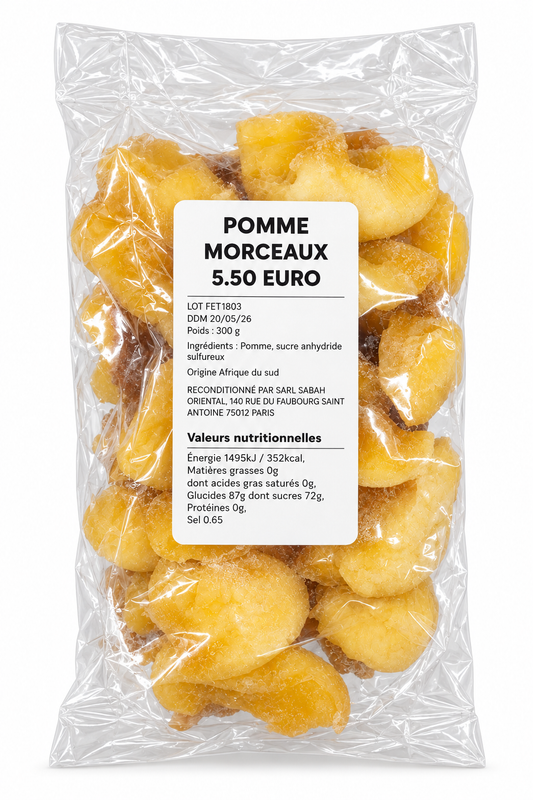 Pommes Séchées en Morceaux 300 g – Épicerie Barakka
