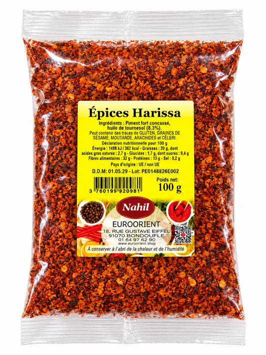 Épices Harissa – Nahil – 100 g - Epicerie Barakka