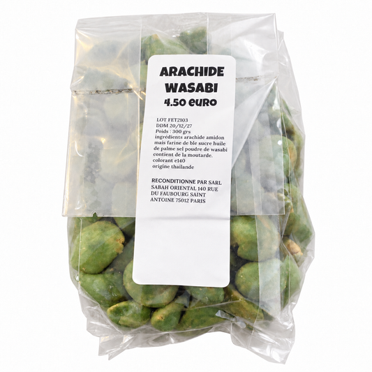 Arachides Enrobées Wasabi - 300g - Epicerie Barakka