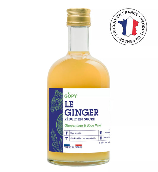 GOPY – Le Ginger Réduit en Sucre Gingembre & Aloe Vera – 500 ml