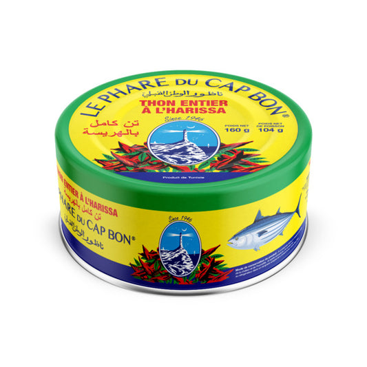 Thon entier à la Harissa 160g Capbon