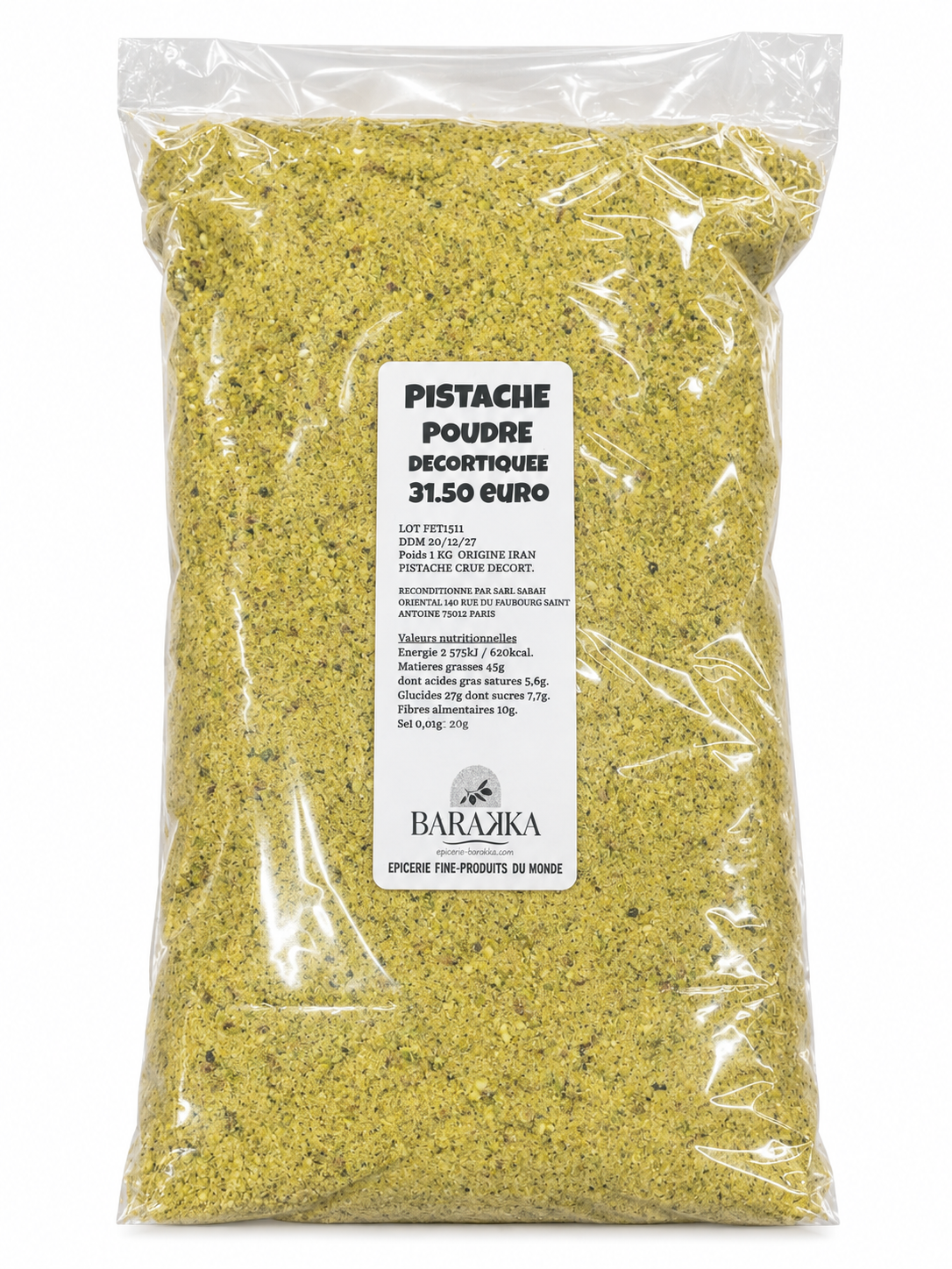 Poudre de Pistache 1 kg Iran - Épicerie Barakka