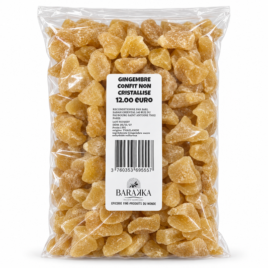 Gingembre confit en cube non cristallisés 1 kg – Épicerie Barakka