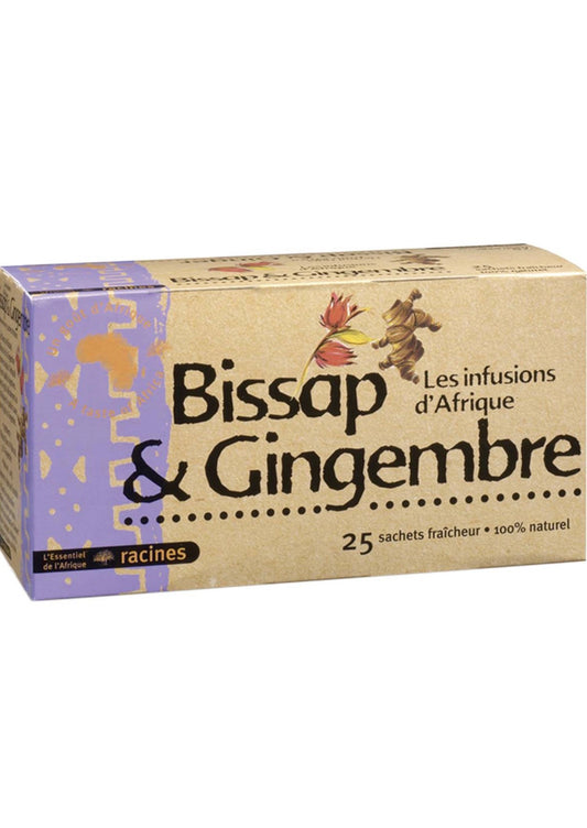Infusion bissap et gingembre 25 sachets - Racines