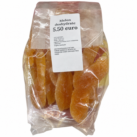 Melon Déshydraté Morceaux 300 g – Épicerie Barakka