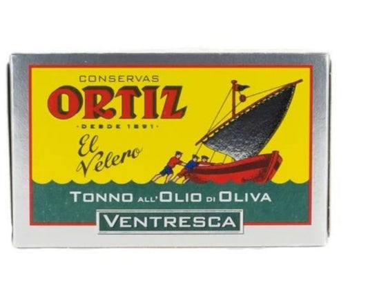 Ventreche de Thon blanc à l’huile d’olive 110g Ortiz