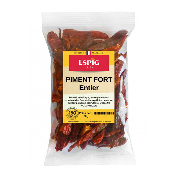 Piment fort entier 50 g - Espig - Epicerie Barakka