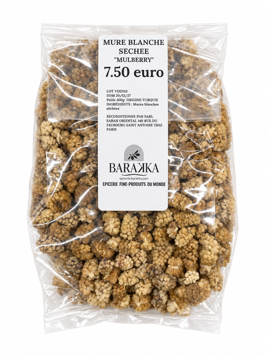 Mure Blanche Séchée Turquie 300 g – Épicerie Barakka