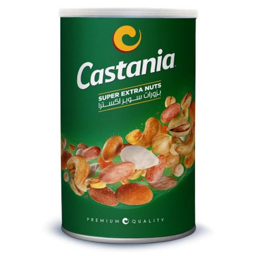 Castania Super Extra Nuts – Mélange de fruits secs premium 450g Green Tin