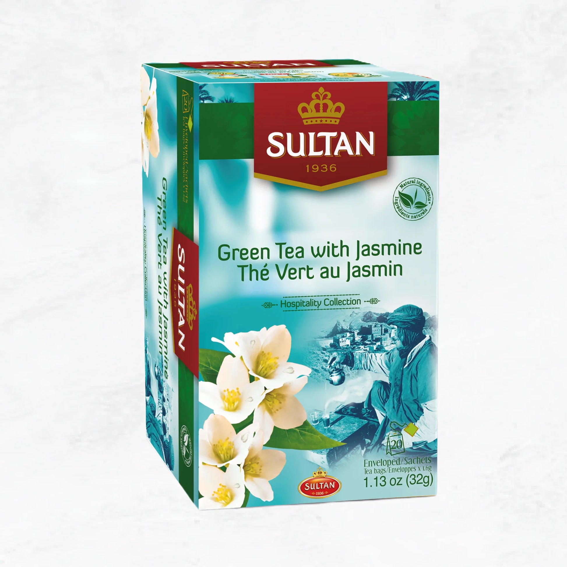 Thé Vert au Jasmin 20 sachets - Sultan - Epicerie Barakka