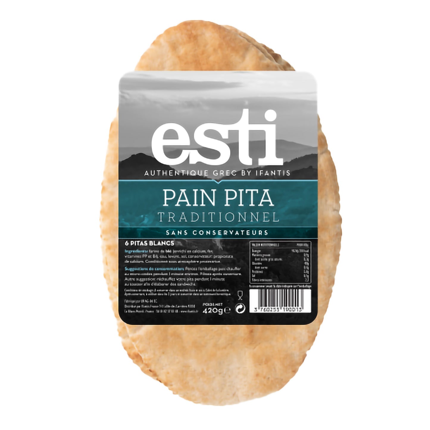 Pain Pita traditionnel 420 g - Esti
