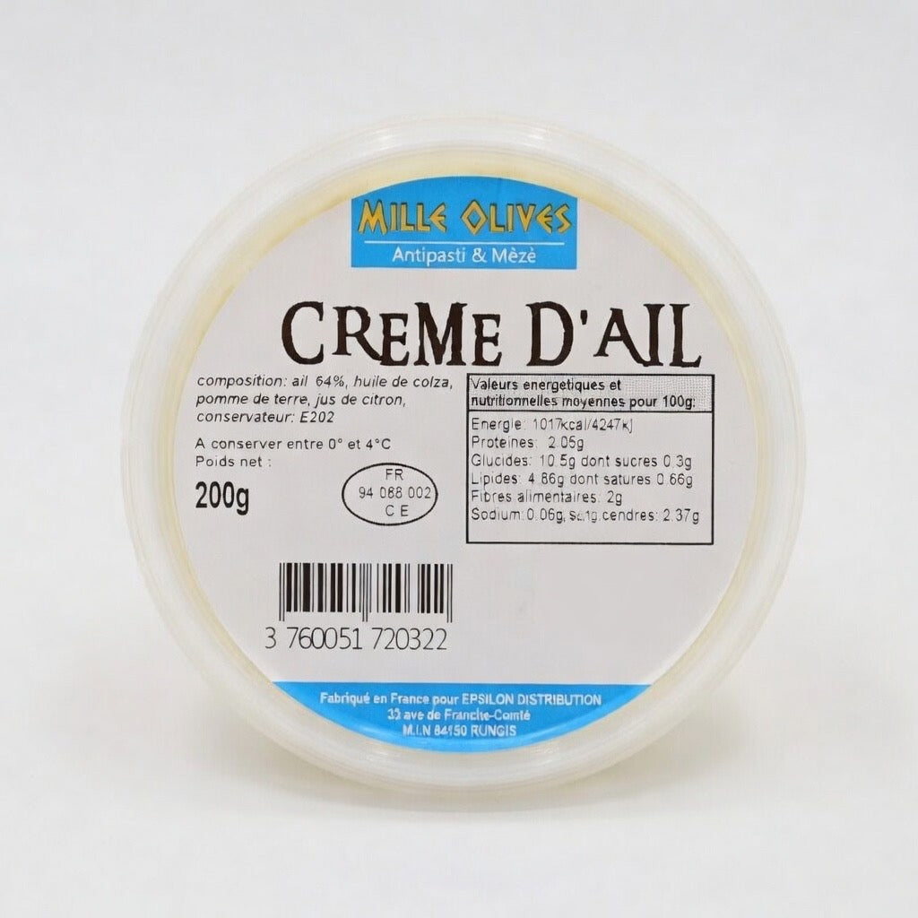 Crème d’ail 200 g - Mille Olives