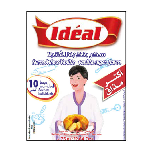 Sucre arôme vanille 10 sachets 75g - Ideal