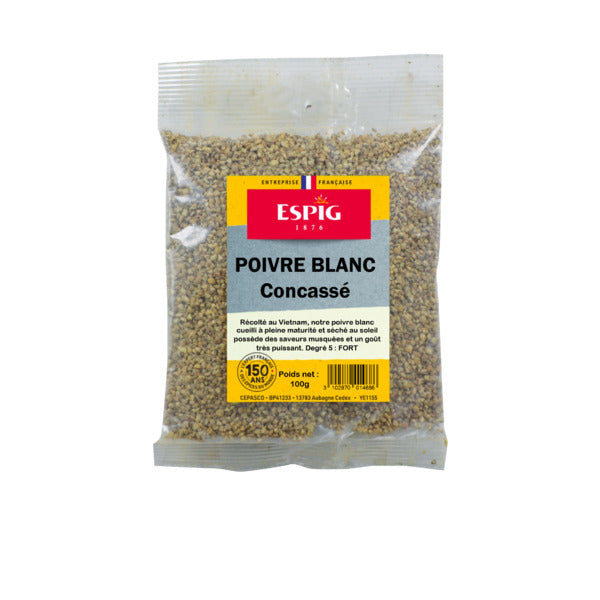 Poivre blanc concassé 100 g - Espig