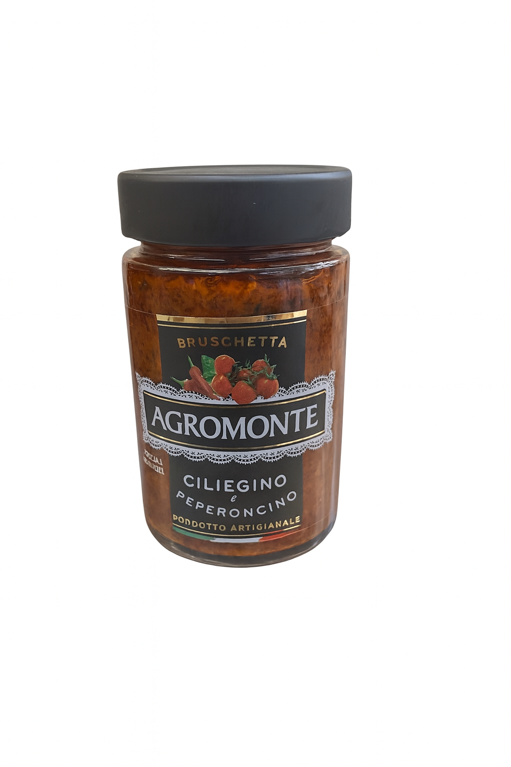 Bruschetta – Tomates Cerises & Piment 200 g - Agromonte - Epicerie Barakka